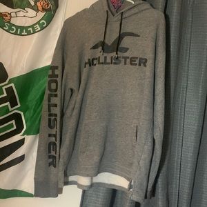Hollister grey and black hoodie